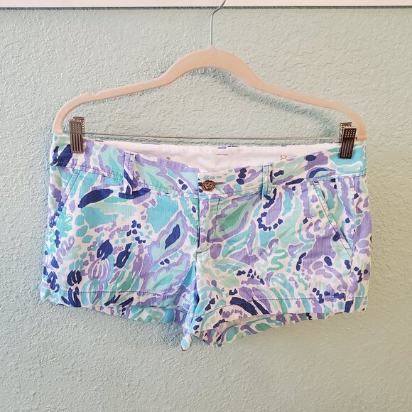 Lilly Pulitzer "Nice Ink" Size 8 The Walsh Short 3" inseam - Picture 1 of 7